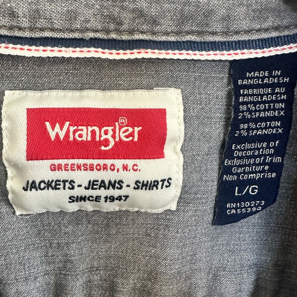Wrangler Red Label Gray Shirt - Picture 2 of 4